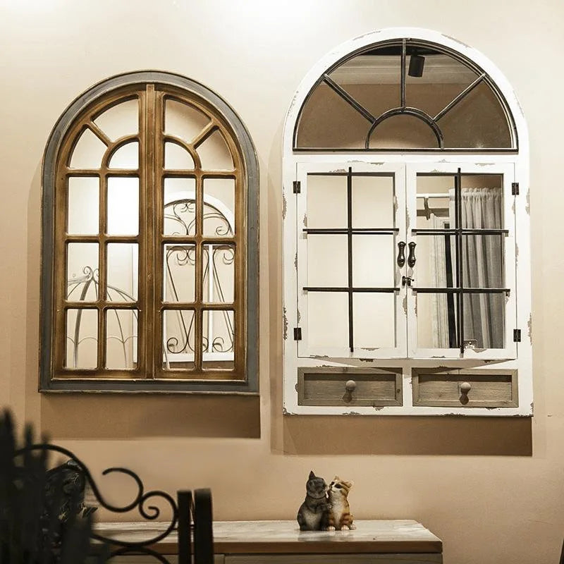 False window decoration wall home wood American Nordic retro creative iron homestay wall decoration wall decoration