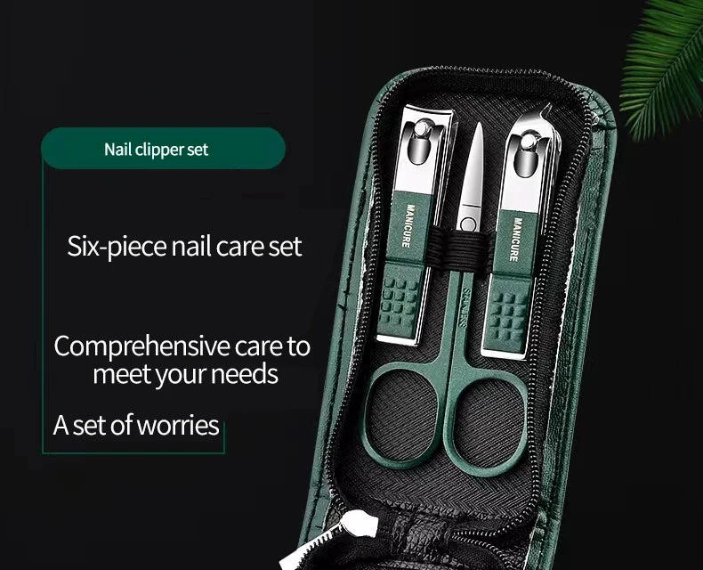 6-Piece Nail Care Kit – Professional Manicure & Pedicure Tools for Men & Women
