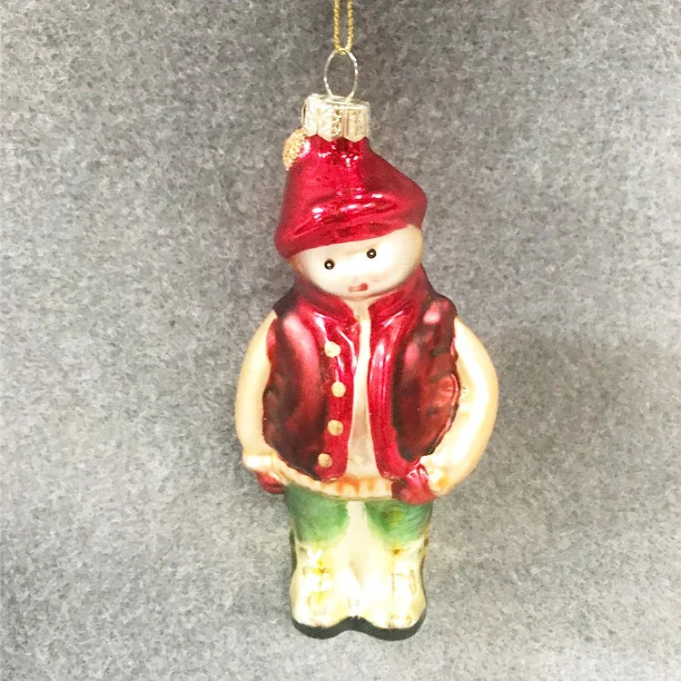 Christmas Christmas tree  glass ornaments, pendants, shopping malls, shop windows, foreign trade export dolls, 4 inches