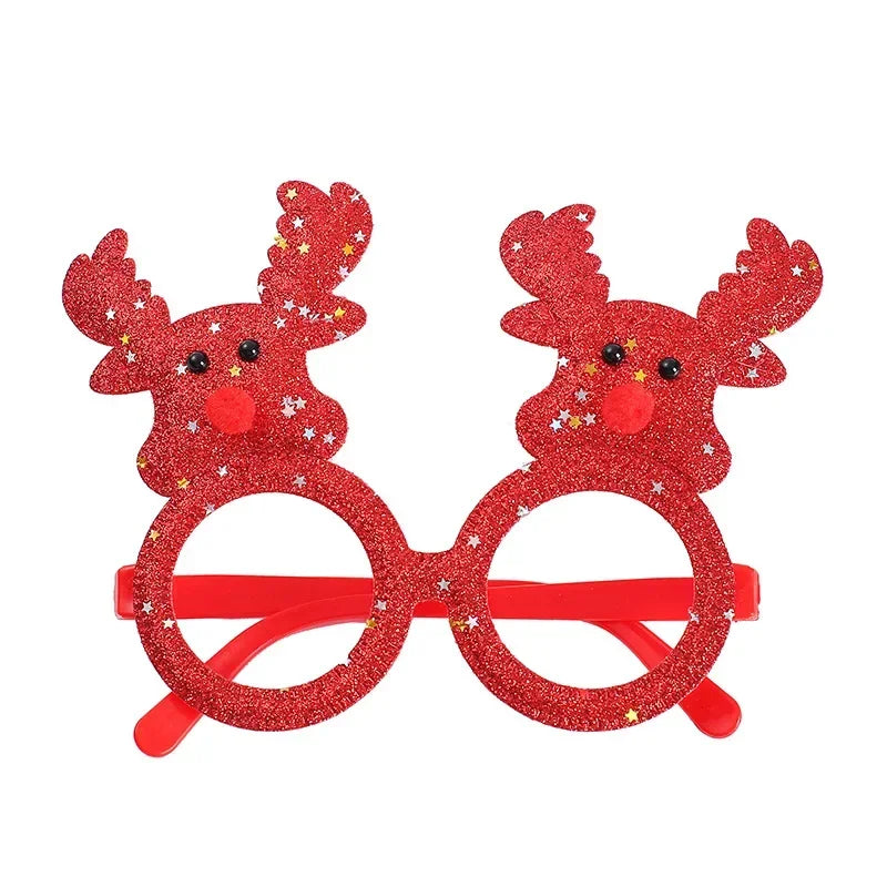 Christmas Glasses Plastic Decorative Glasses Kid Xmax Party Costume Accessory Photo Props Christmas Decoration decoración hogar