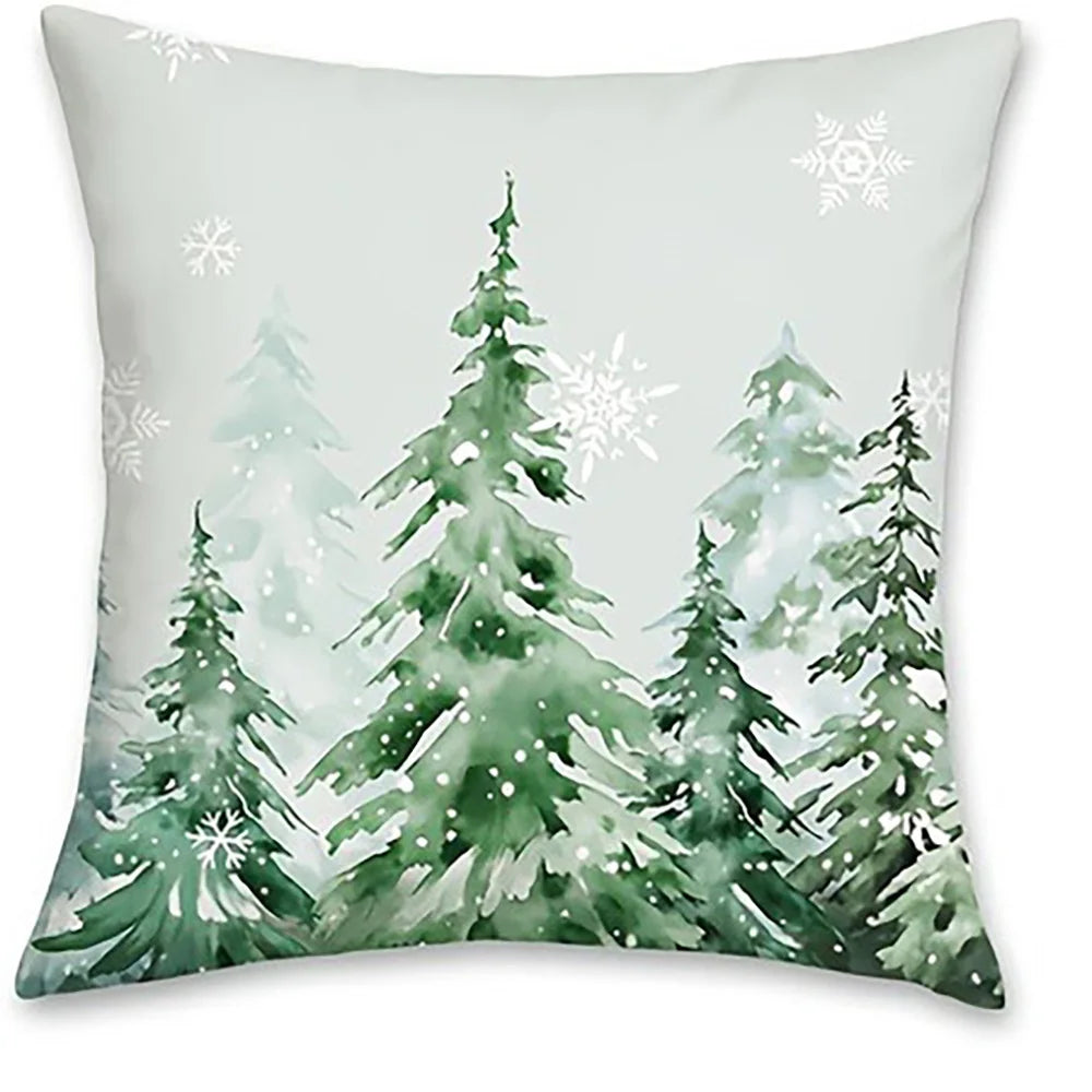 Christmas Themed Pillow Covers: Merry Christmas, Pine Tree Prints, Home Sweet Home Wreath Sofa bed cushion cover,home decoration