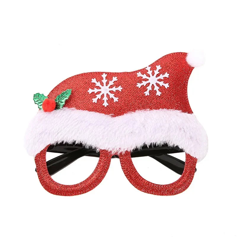 Christmas Glasses Plastic Decorative Glasses Kid Xmax Party Costume Accessory Photo Props Christmas Decoration decoración hogar