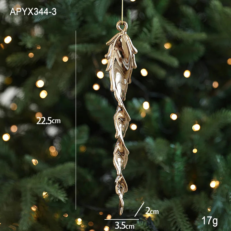 Xmas Ornament Ball Butterfly Dragonfly Angel Snowflake Gold Plastic Xmas Baubles Christmas Hanging Decor Christmas Tree Ornament