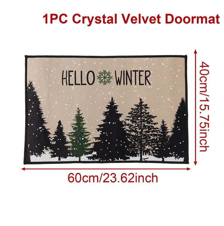 Christmas Welcome Doormat – Outdoor Holiday Carpet for Home, Xmas & New Year 2026