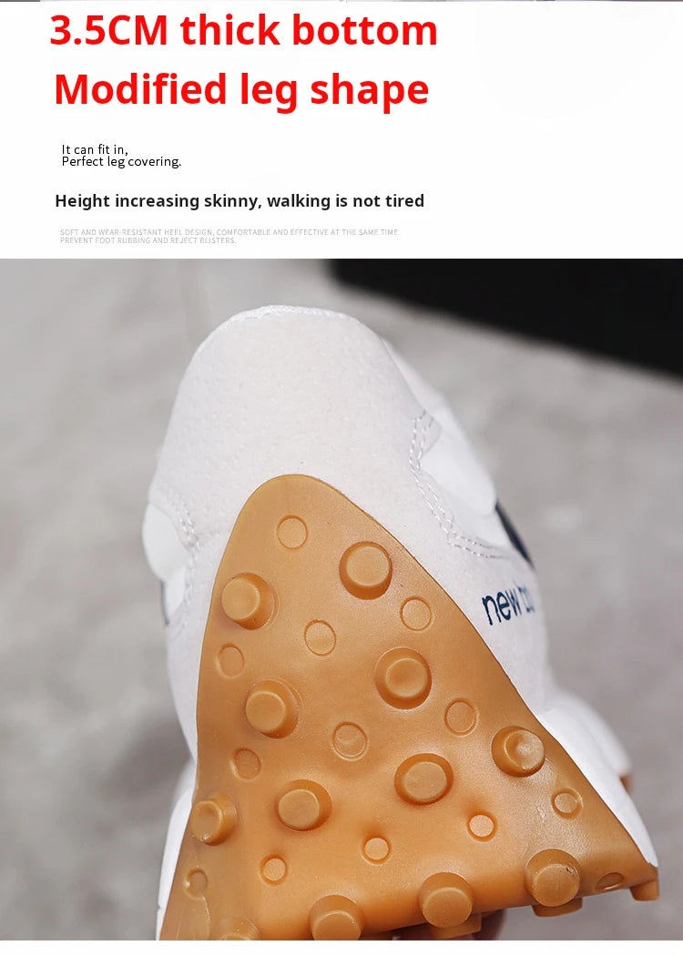 Women’s Casual Sneakers – Autumn Fashion Breathable Lace-Up Sports Shoes, Platform Walking Shoes