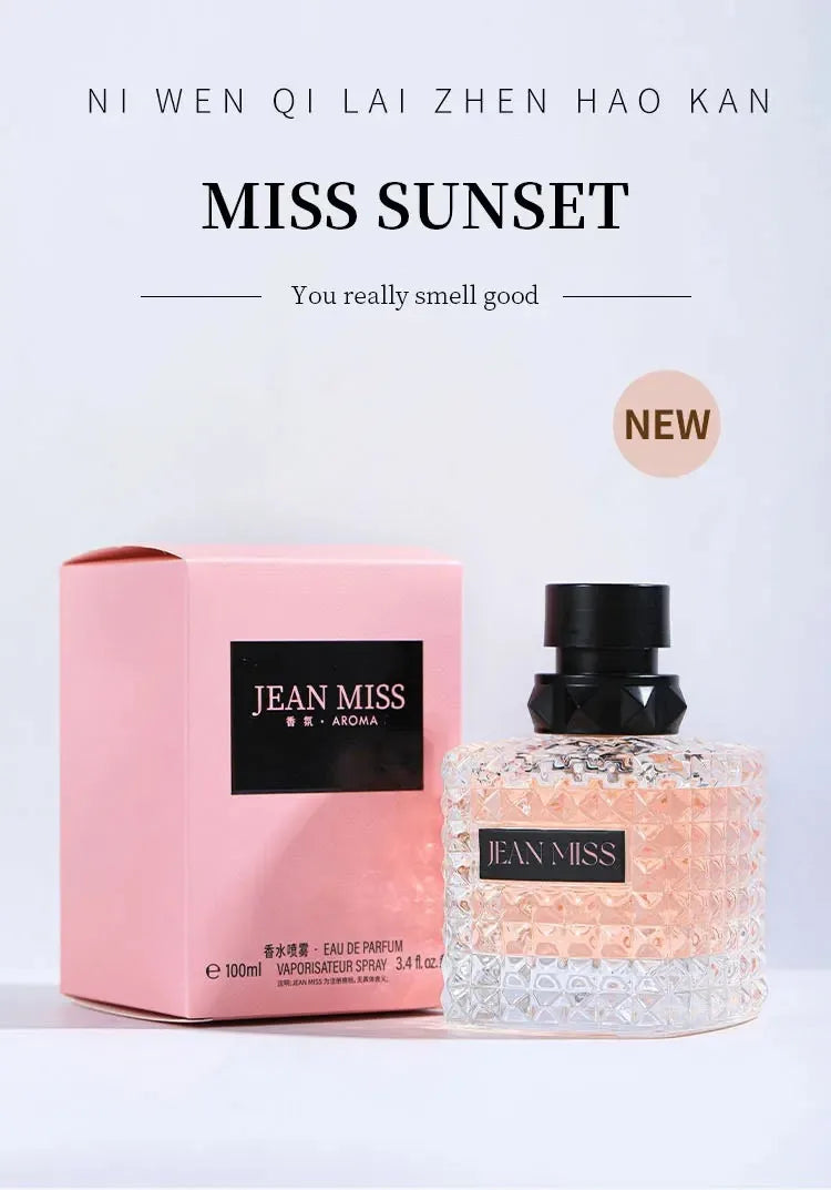 50MLNew Brand 100ml Eau De Parfum Spray for Women Sunset Fresh Light Perfume Fruity Floral Tones Long Lasting Perfume for Women