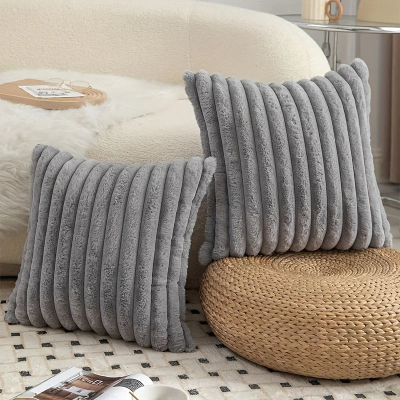 1pc Stripe Corduroy Pillow Case,Creative Home Fabric PillowCushion For Sofa Bedroom Car, Home Decoration Home Decor Room Decor