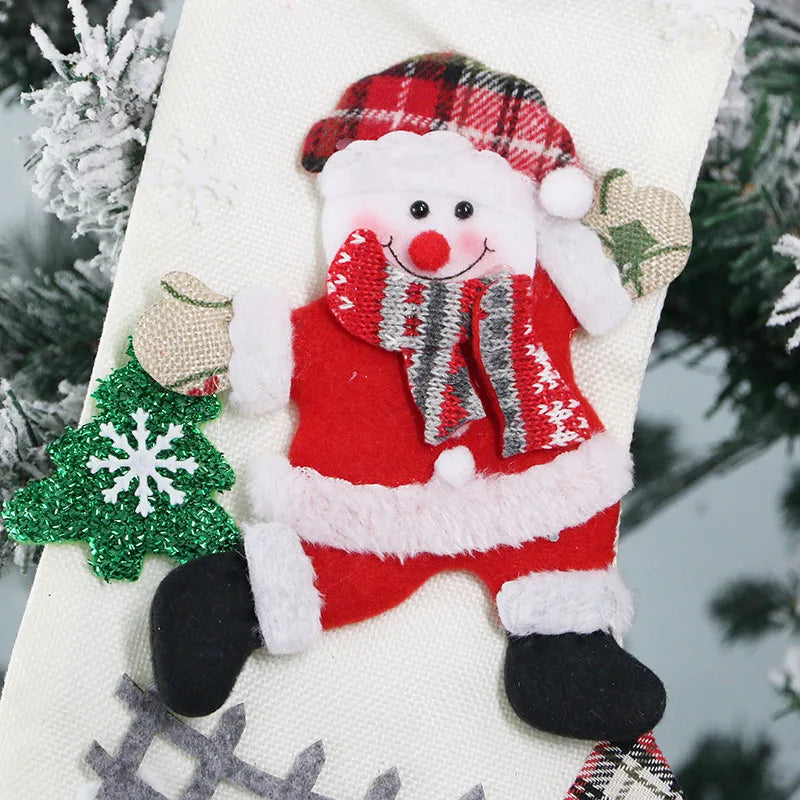 1-Piece Christmas Hanging Decoration – Festive Socks Gift Bag Ornament for Window & Home Decor