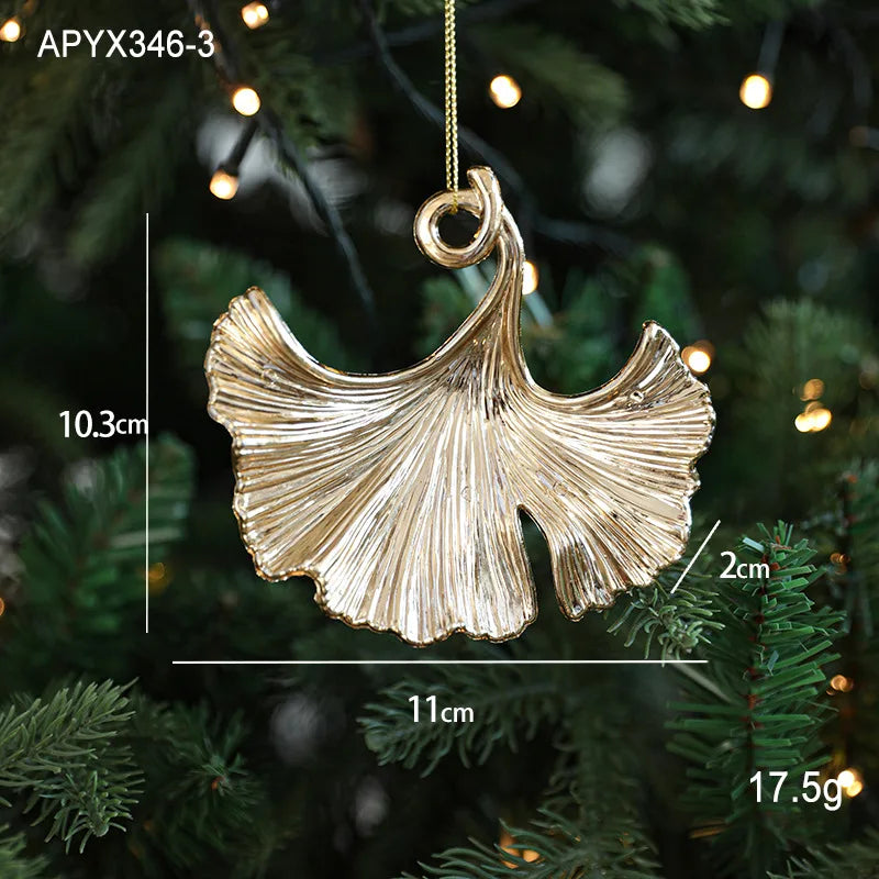 Xmas Ornament Ball Butterfly Dragonfly Angel Snowflake Gold Plastic Xmas Baubles Christmas Hanging Decor Christmas Tree Ornament