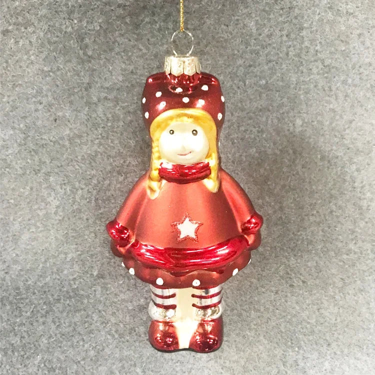 Christmas Christmas tree  glass ornaments, pendants, shopping malls, shop windows, foreign trade export dolls, 4 inches