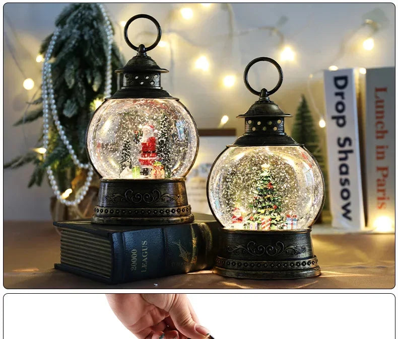 Christmas Easter Carnival Decorations Wind Lights Music Boxes Crystal Balls Santa Claus Tree Lights Ornaments Christmas Gifts