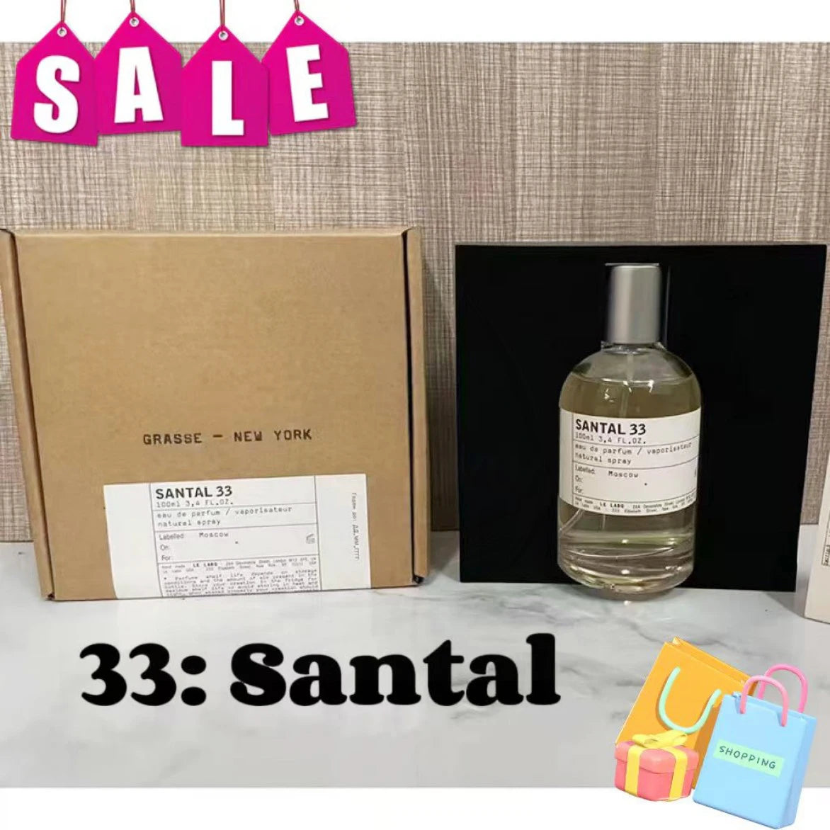Laboratory 33 Sandalwood & Black Tea Perfume | Long-Lasting Fresh Woody Fragrance | Unisex Light Scent | Elegant Neutral Cologne