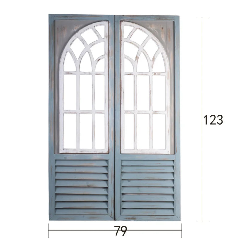 False window decoration wall home wood American Nordic retro creative iron homestay wall decoration wall decoration