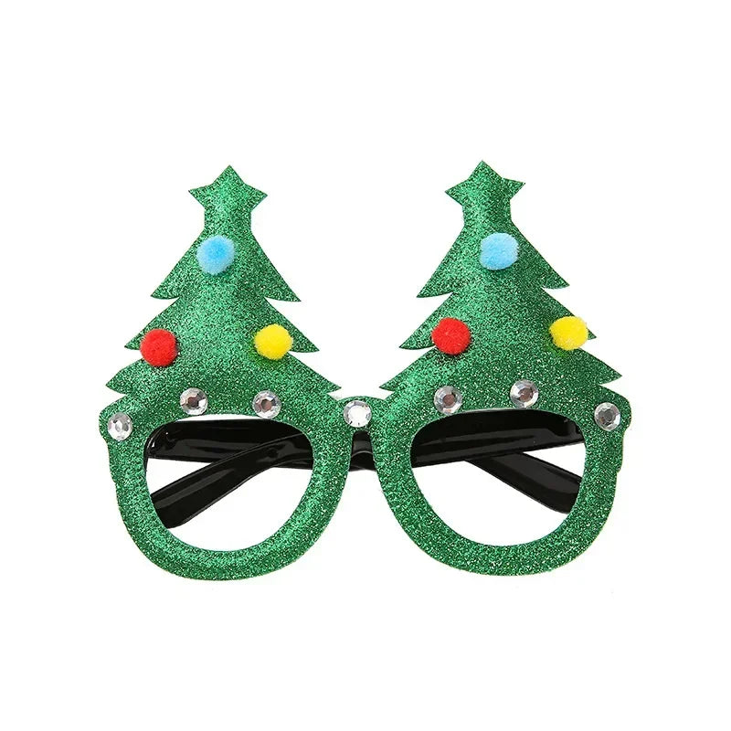 Christmas Glasses Plastic Decorative Glasses Kid Xmax Party Costume Accessory Photo Props Christmas Decoration decoración hogar