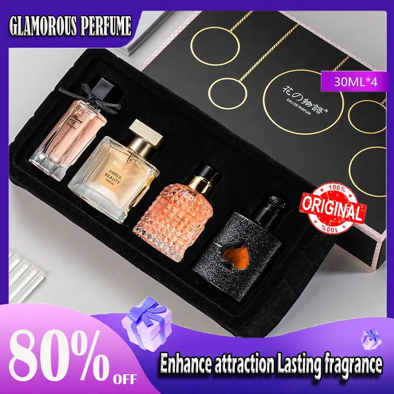 Luxury Women Perfume Gift Set 4-in-1 | Long-Lasting Floral Fragrance Eau De Parfum 105ml