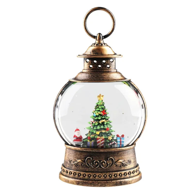 Christmas Easter Carnival Decorations Wind Lights Music Boxes Crystal Balls Santa Claus Tree Lights Ornaments Christmas Gifts