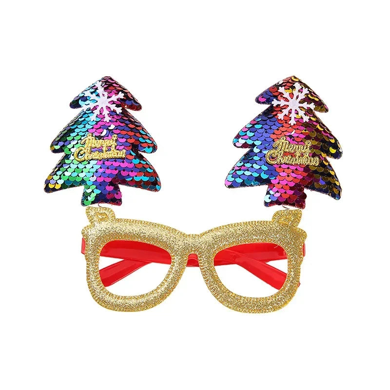 Christmas Glasses Plastic Decorative Glasses Kid Xmax Party Costume Accessory Photo Props Christmas Decoration decoración hogar