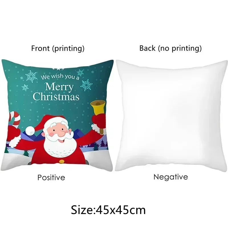 Christmas Themed Pillow Covers: Merry Christmas, Pine Tree Prints, Home Sweet Home Wreath Sofa bed cushion cover,home decoration