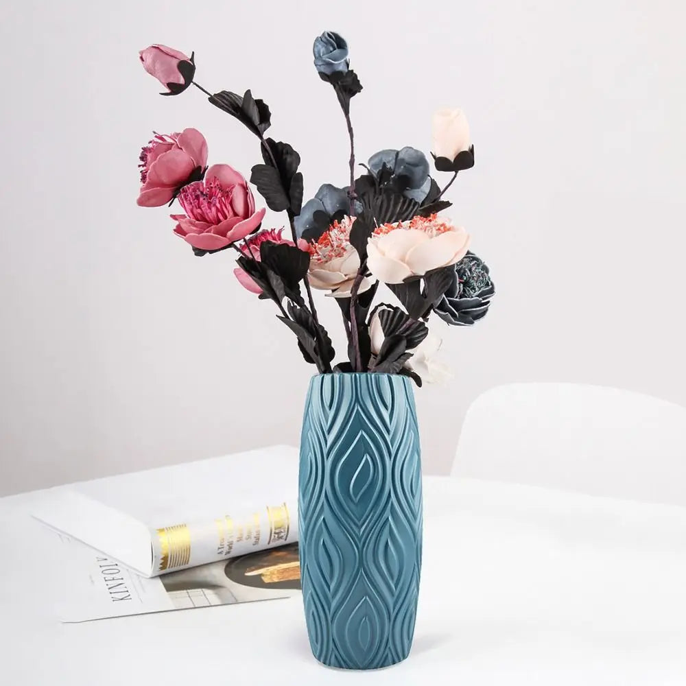 Shatterproof Plastic Vase For Home Decor Nordic Flower Pot Home Living Room Decoration Flower Vase For Flowers Home Decoration