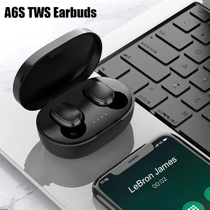 Original A6S TWS Wireless Earbuds – Bluetooth Sport Headphones for Xiaomi, Huawei & iPhone
