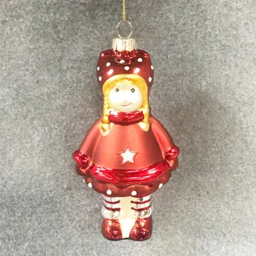 Christmas Christmas tree  glass ornaments, pendants, shopping malls, shop windows, foreign trade export dolls, 4 inches