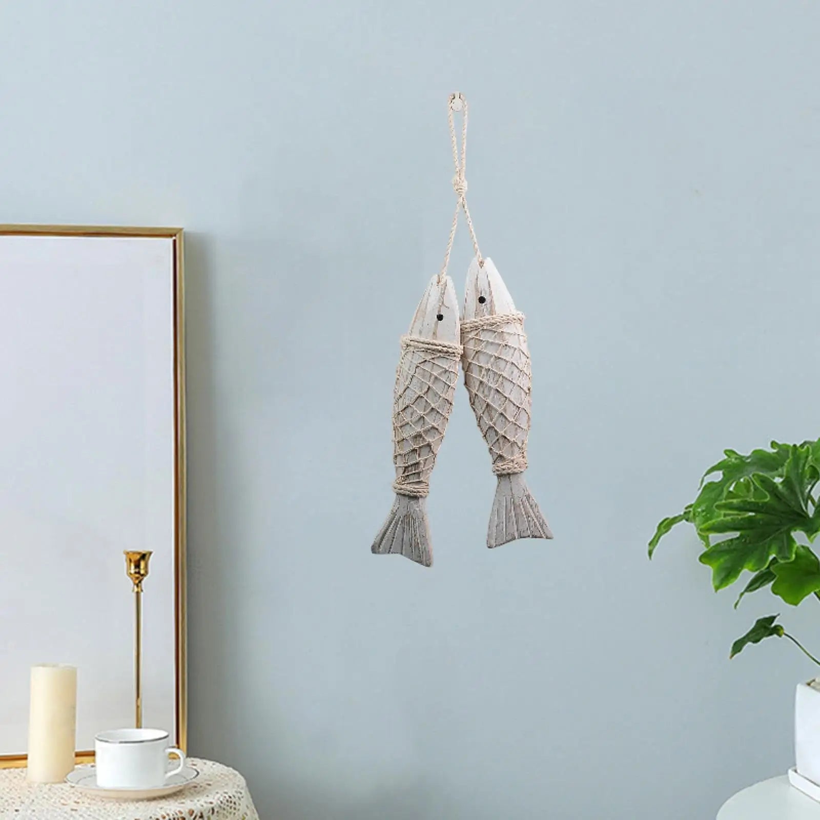 Wood Fish Decor Home Decor Wooden Fish Wall Hanging Ornament for Wall Home