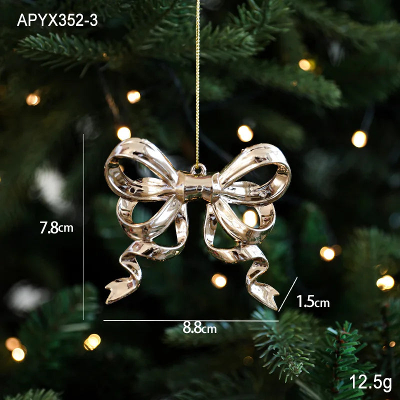 Xmas Ornament Ball Butterfly Dragonfly Angel Snowflake Gold Plastic Xmas Baubles Christmas Hanging Decor Christmas Tree Ornament