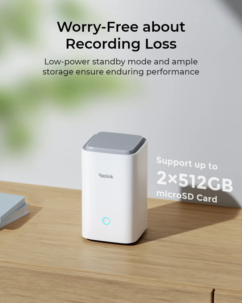 Reolink 2K Battery Doorbell WiFi Outdoor Wireless Doorbell, Battery/Wired Power, Storage Encryption via Home Hub, Without Chime