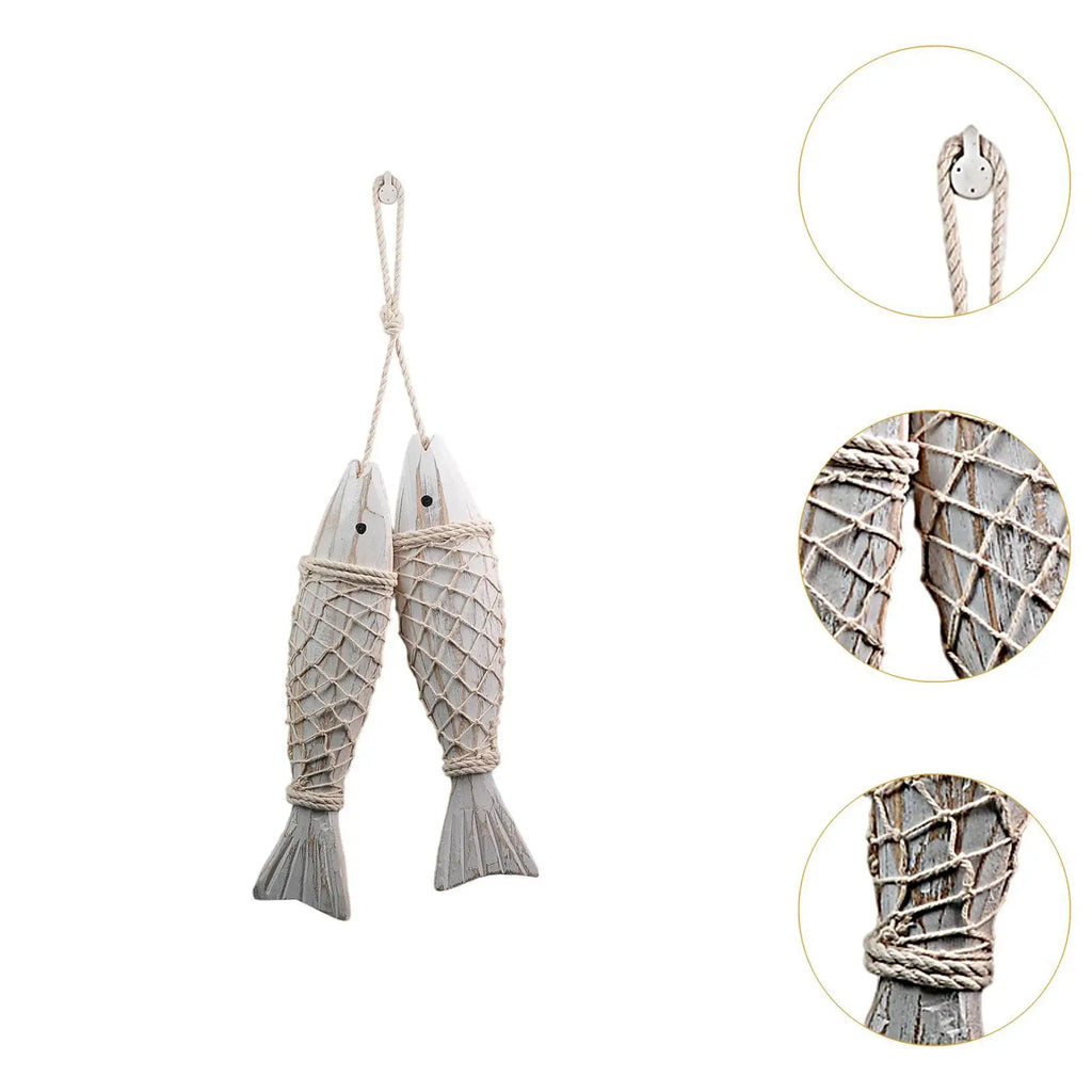 Wood Fish Decor Home Decor Wooden Fish Wall Hanging Ornament for Wall Home