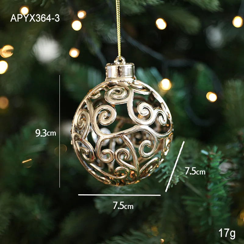 Xmas Ornament Ball Butterfly Dragonfly Angel Snowflake Gold Plastic Xmas Baubles Christmas Hanging Decor Christmas Tree Ornament