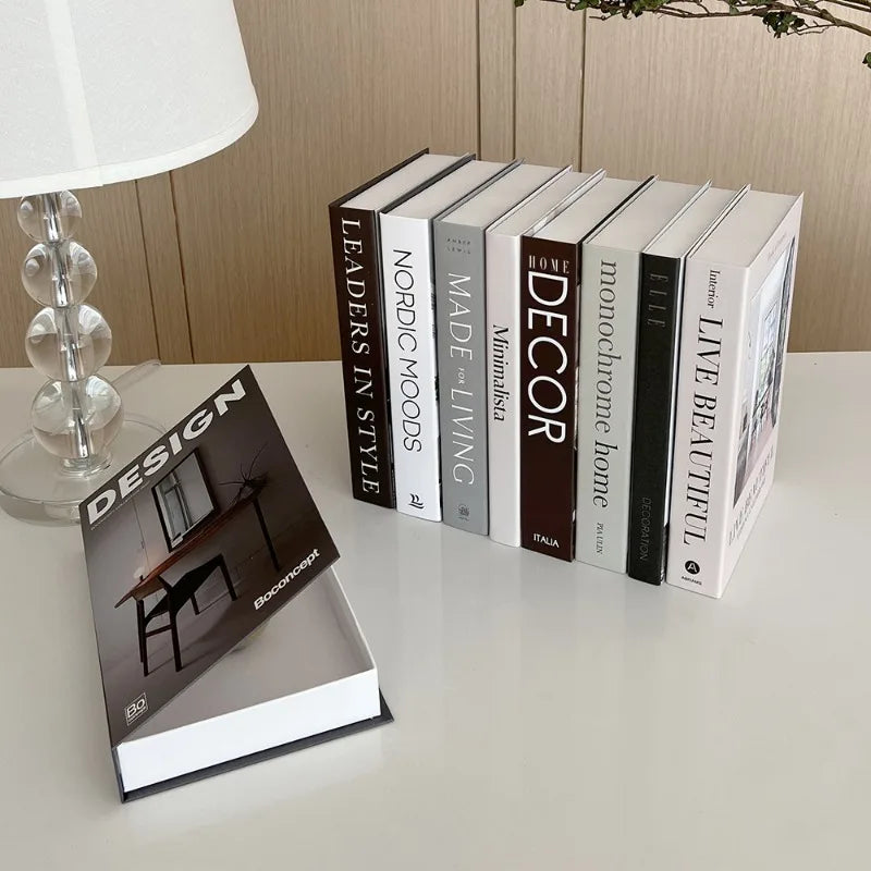 Simple Decorative Fake Books – Modern Aesthetic Prop Books for Living Room, Shelves & Coffee Table Styling