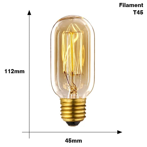 Vintage Edison Bulb E27 – 40W ST64/G80/G95/G125 Incandescent Filament Light for Retro Home Decor (220V)