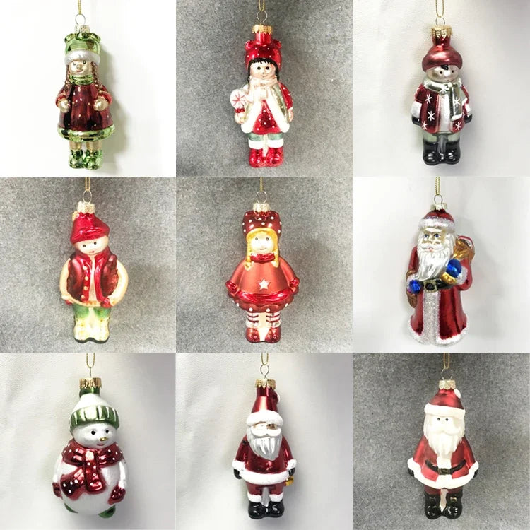 Christmas Christmas tree  glass ornaments, pendants, shopping malls, shop windows, foreign trade export dolls, 4 inches
