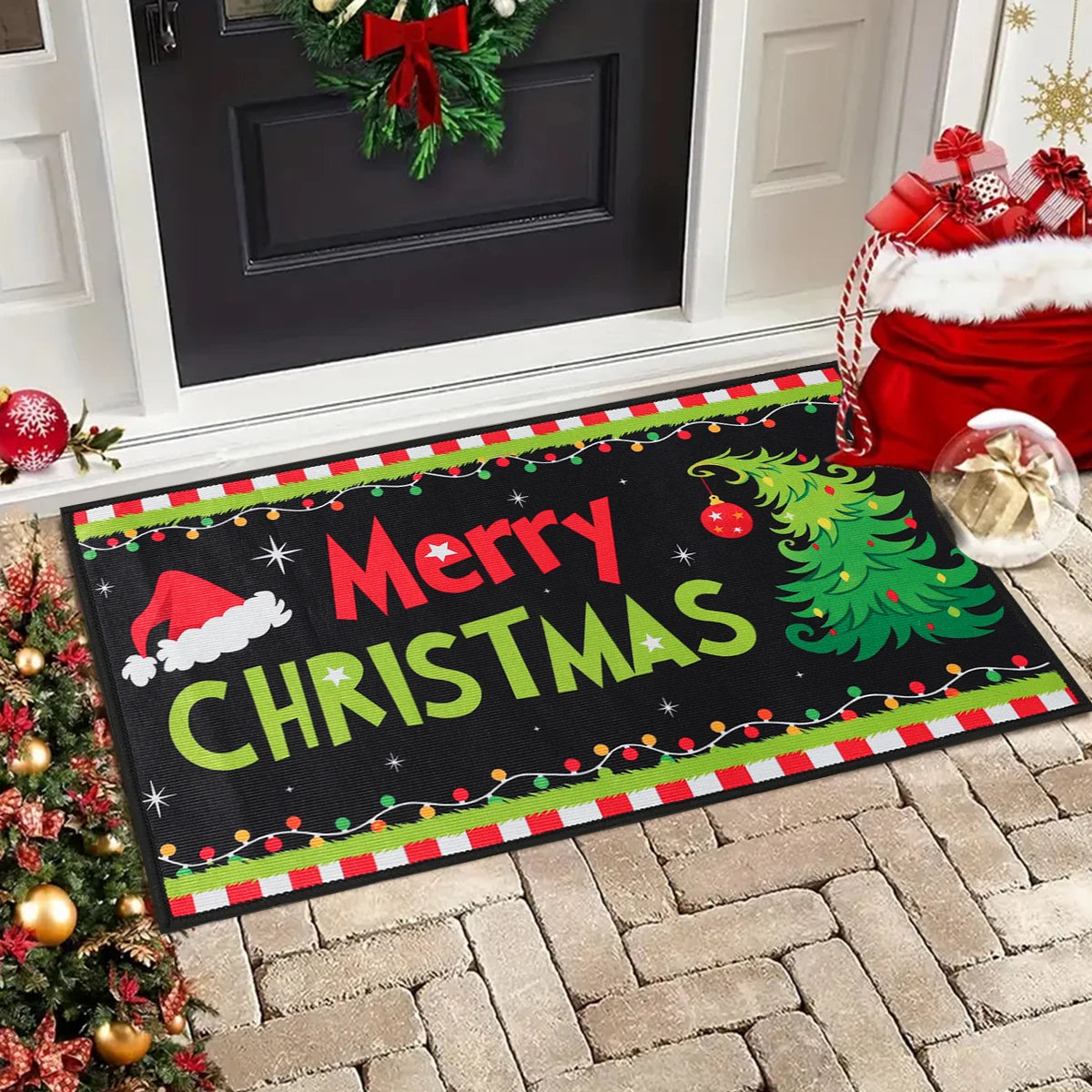 Christmas Welcome Doormat – Outdoor Holiday Carpet for Home, Xmas & New Year 2026