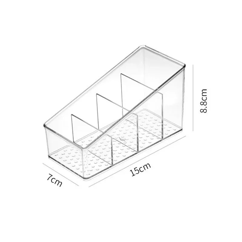 Romote Control Holder with 4 Compartments Clear Romote Holder Home Decor Kitchen Acccessories Make Up Orangizer
