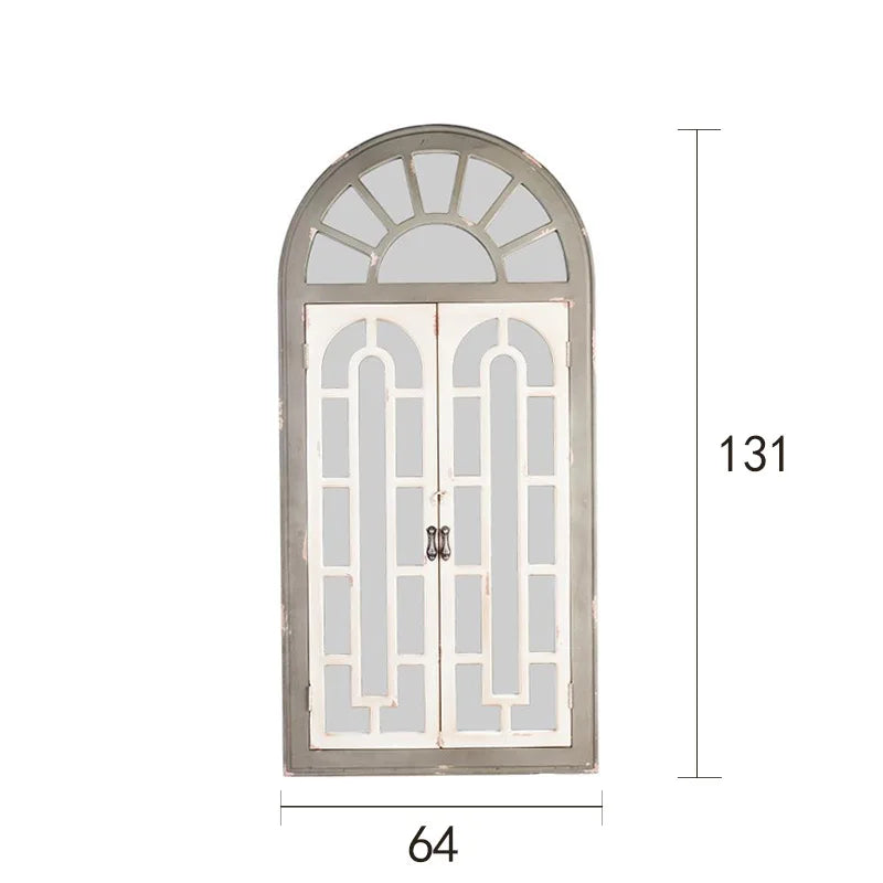 False window decoration wall home wood American Nordic retro creative iron homestay wall decoration wall decoration