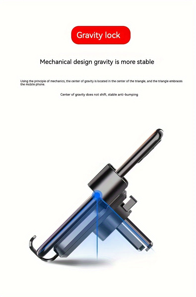 Car Navigation Mobile Phone Holder Car Air Outlet Anti Shaking Gravity Car Holder Factory Mobile Phone Holder