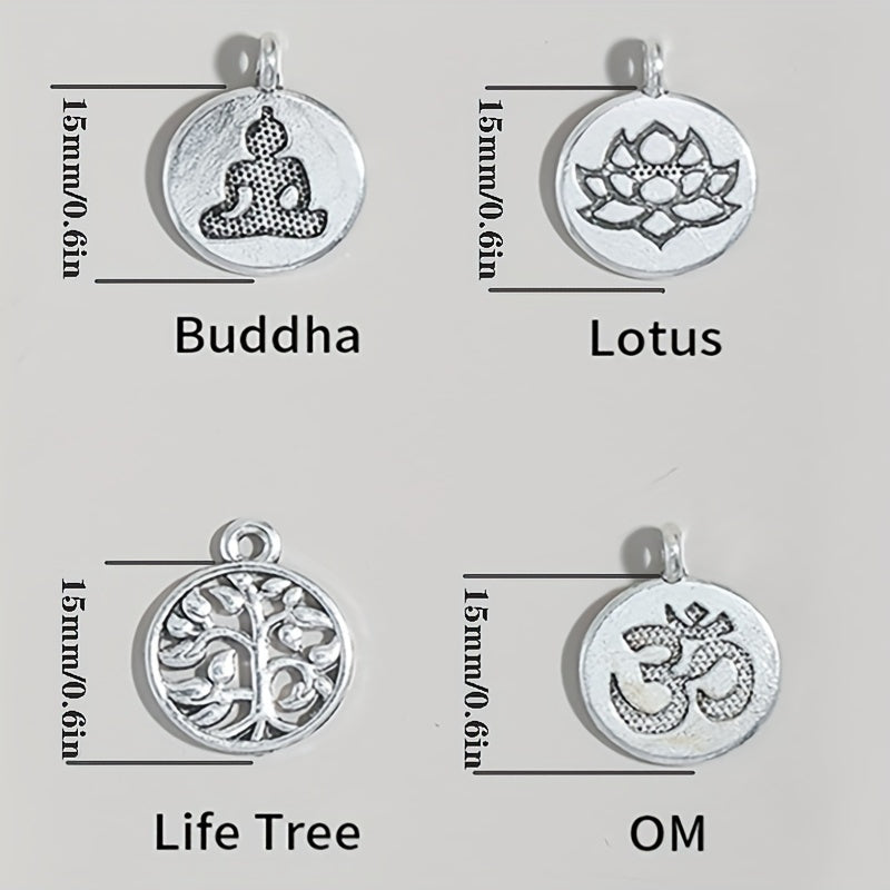 8mm Aquamarine 108 Mala Beads Bracelet Elastic Cord Wrap Bangle Jewelry For Women With 4 Accessories