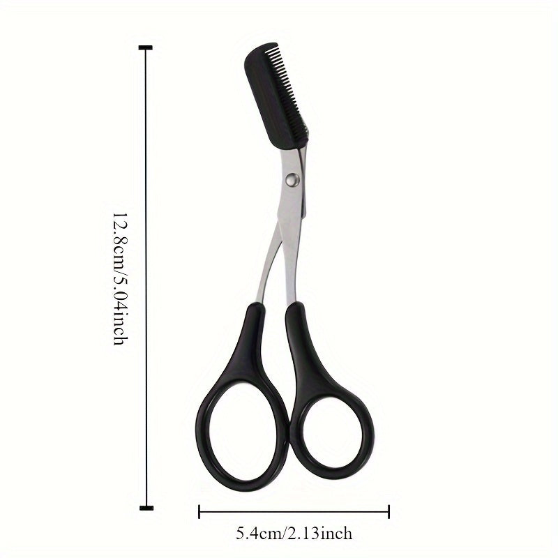Eyebrow Trimmer Scissors with Comb – Facial Hair Removal & Grooming Tool for Shaping and Styling