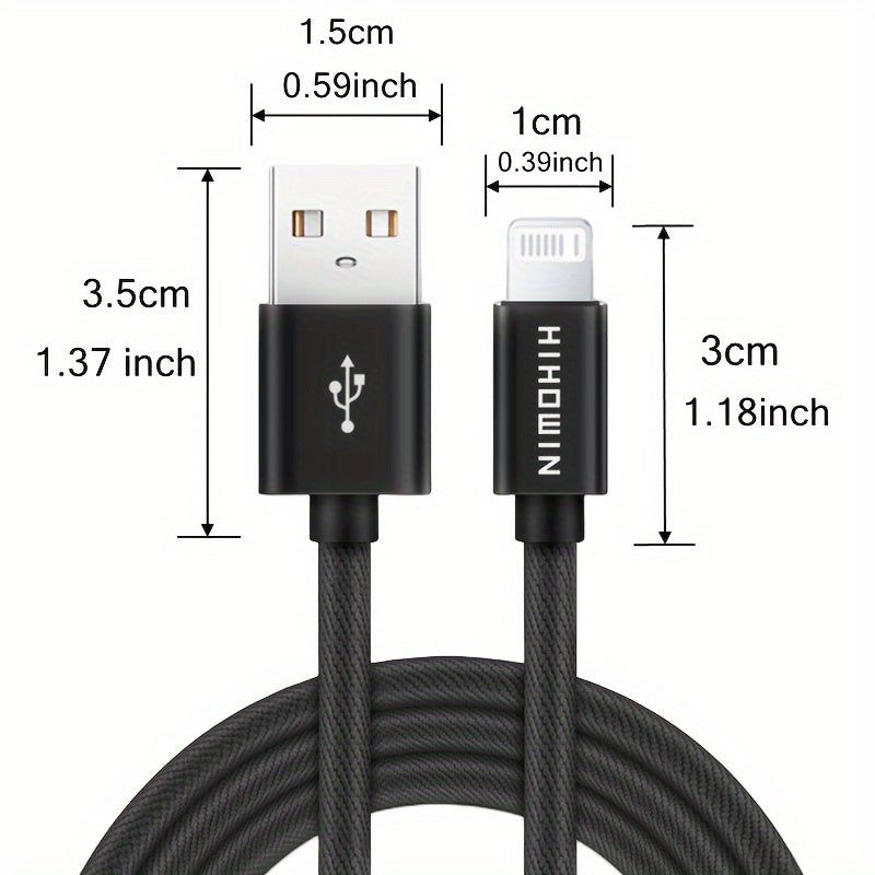 Fast Charging USB Cable for iPhone | Data Sync Charger Cord Compatible with iPhone 14/13/12/11/Pro/Max/SE/X/8/7/6 & iPad