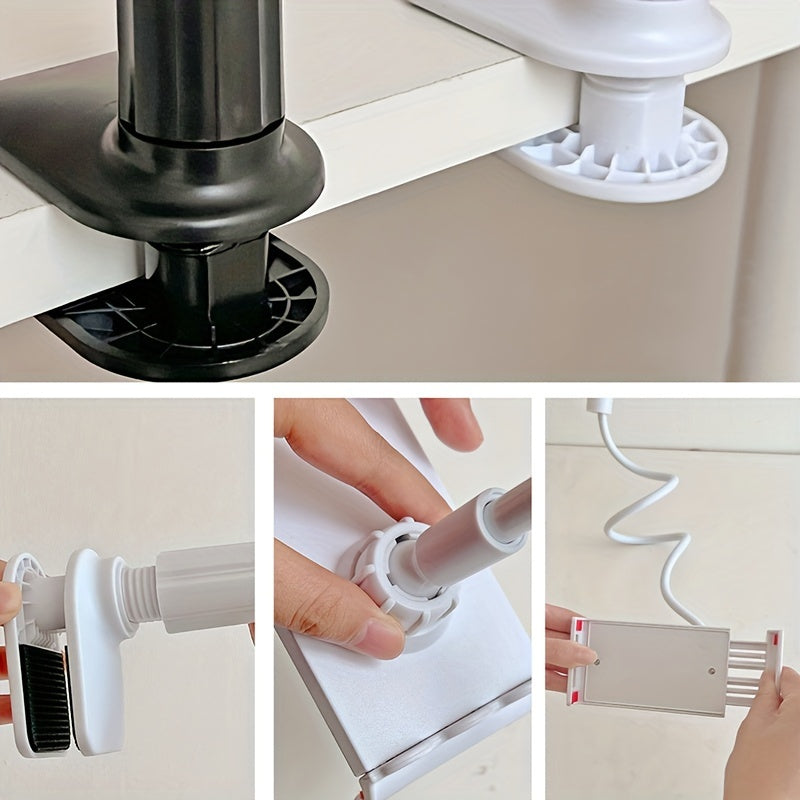 360° Rotating Tablet & Phone Holder – Flexible Spiral Base Lazy Stand for Bedside, Desk & Home Use