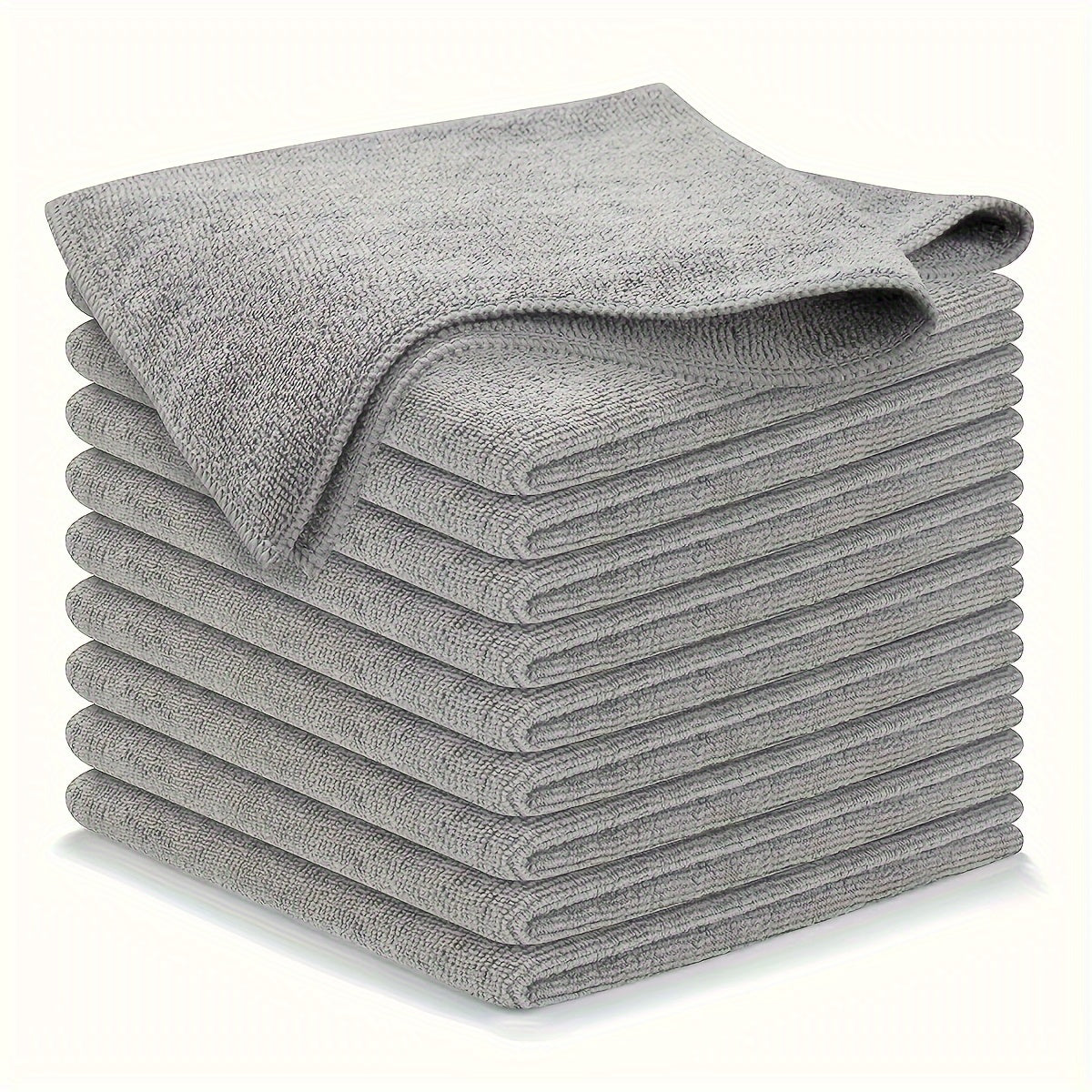 Ultra-Fine Fiber Kitchen Cleaning Cloths – 5/10/20/50/100pcs Light Gray, Soft & Absorbent