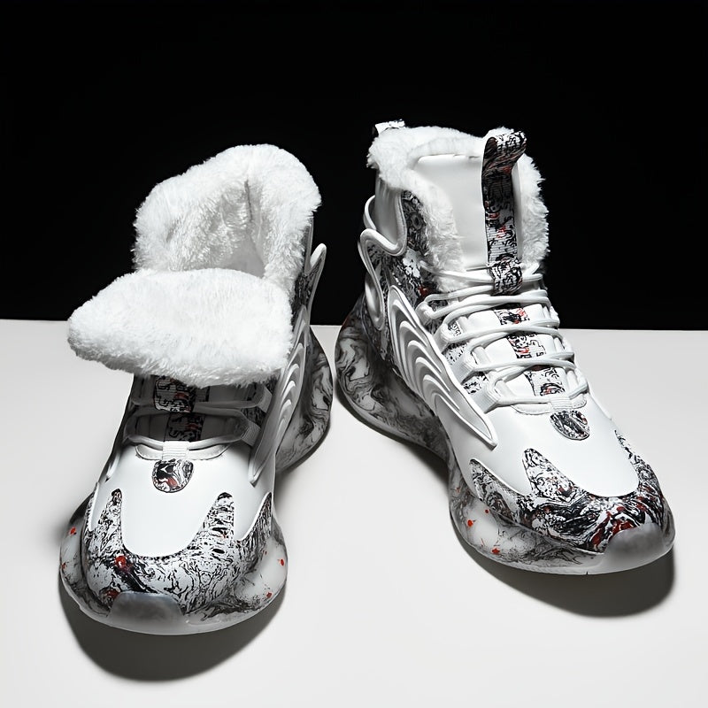 Men’s 2023 Winter Snow Boots – Warm Fleece Lined Non-Slip Ankle Shoes for Outdoor Walking & Hiking