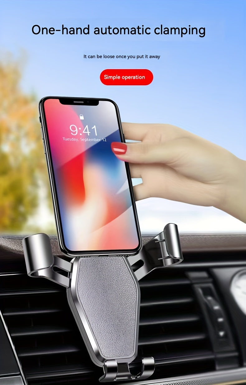 Car Navigation Mobile Phone Holder Car Air Outlet Anti Shaking Gravity Car Holder Factory Mobile Phone Holder